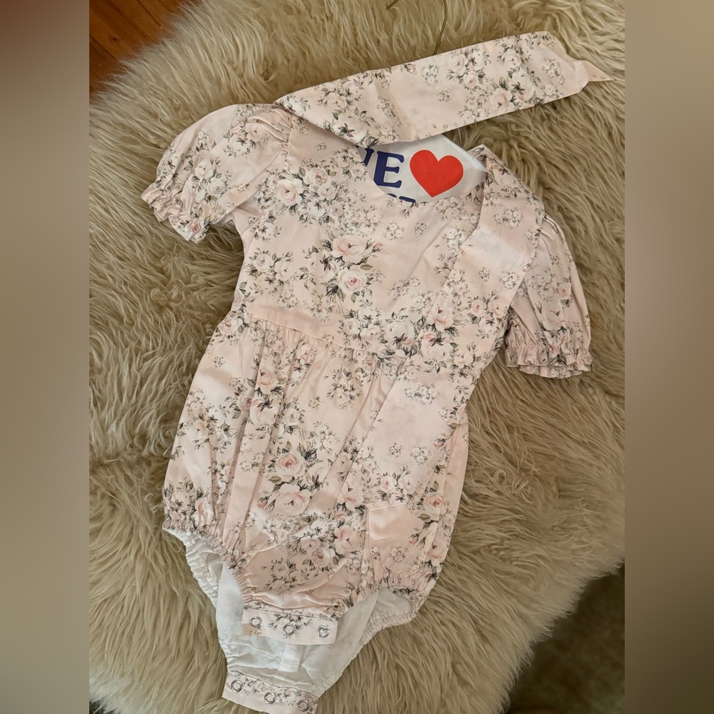 Floral Pink Kids One Piece